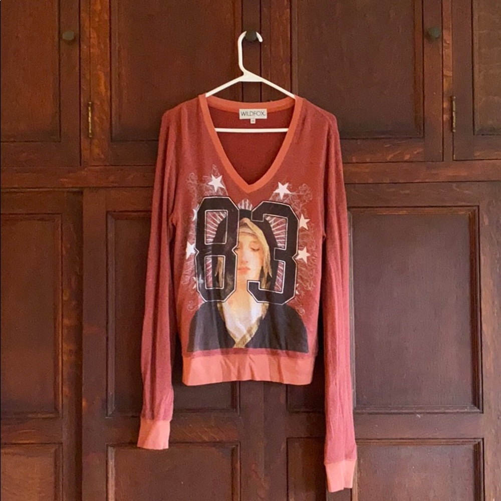 Wildfox NWOT Varsity Angel Baggy Beach Vneck